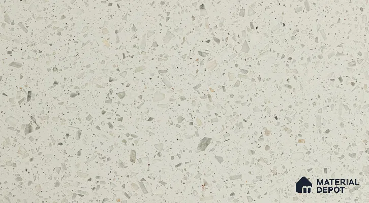 MR 00024 Crystal Speckle 10 ft x 4 ft Wall & Floor Terrazzo Slabs - 15 mm | Suitable for Office, Reception, Restaurant, Dining, Pooja Room