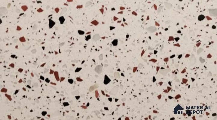 MR 00027 B Imperial Dust 10 ft x 4 ft Wall & Floor Terrazzo Slabs - 18 mm | Suitable for Office, Reception, Restaurant, Dining, Pooja Room