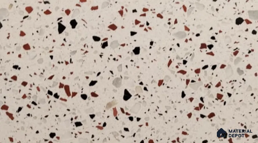 MR 00027 B Imperial Dust 10 ft x 4 ft Wall & Floor Terrazzo Slabs - 18 mm | Suitable for Office, Reception, Restaurant, Dining, Pooja Room