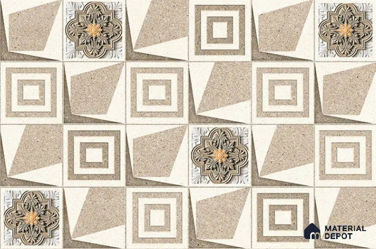 TL 08289 B Multicolor Highlighter 1.5 ft x 1 ft Glossy Finish Ceramic Wall Tile - 7.5 mm