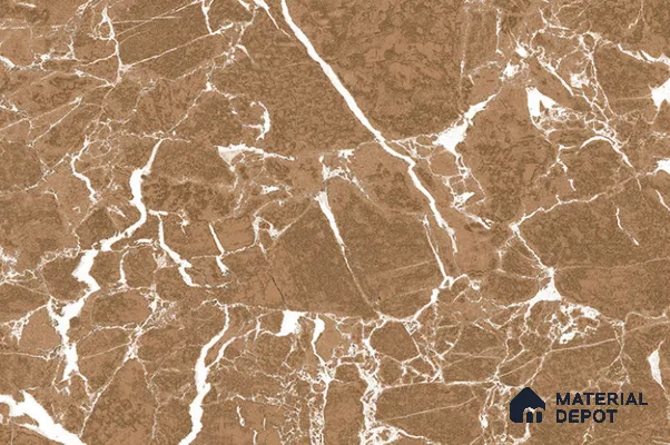TL 08292 C Brown Dark 1.5 ft x 1 ft Glossy Finish Ceramic Wall Tile - 7.5 mm