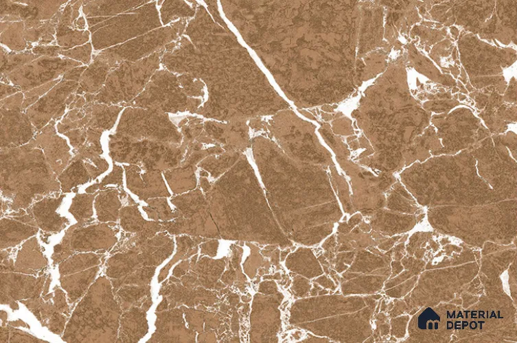 TL 08292 C Brown Dark 1.5 ft x 1 ft Glossy Finish Ceramic Wall Tile - 7.5 mm