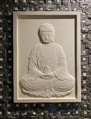 WL 00395 3D Cloud White Buddha 900 x 600 mm Natural Stone Wall Cladding |  Stone is a Natural Product, Please Expect Variation in Shades
