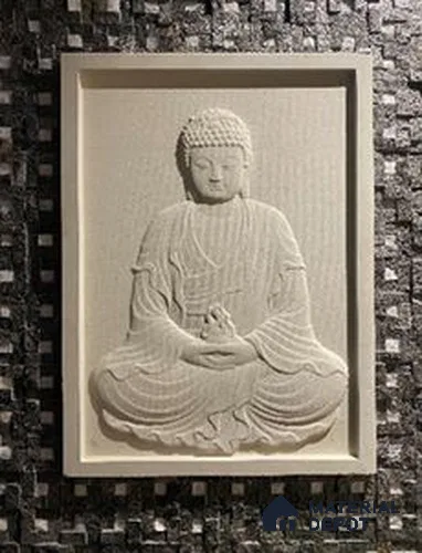 WL 00395 3D Cloud White Buddha 900 x 600 mm Natural Stone Wall Cladding |  Stone is a Natural Product, Please Expect Variation in Shades
