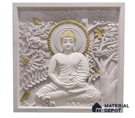 WL 00406 3D Spanish Buddha 900 x 900 mm Natural Stone Wall Cladding |  Stone is a Natural Product, Please Expect Variation in Shades