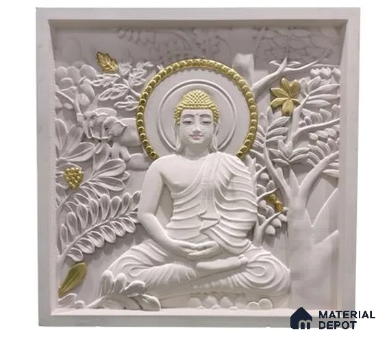 WL 00406 3D Spanish Buddha 900 x 900 mm Natural Stone Wall Cladding |  Stone is a Natural Product, Please Expect Variation in Shades