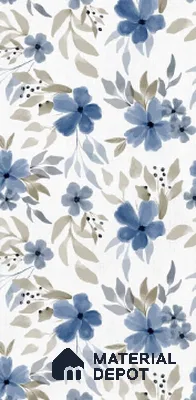 Floral Look Wall Tile TL 10934 Bloome White Decore 4 ft x 2 ft Carving Matte Finish Vitrified Tile - 9 mm | Suitable for Bathroom, Accent/Feature Wall, Dining Area
