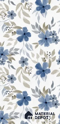Floral Look Wall Tile TL 10934 Bloome White Decore 4 ft x 2 ft Carving Matte Finish Vitrified Tile - 9 mm | Suitable for Bathroom, Accent/Feature Wall, Dining Area