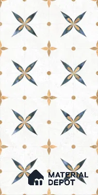 Highlighter Floor & Wall Tile TL 11424 B Thasos White 03 4 ft x 2 ft Vitrified Glossy Finish Tile - 9 mm