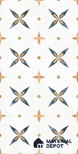 Highlighter Floor & Wall Tile TL 11424 B Thasos White 03 4 ft x 2 ft Vitrified Glossy Finish Tile - 9 mm