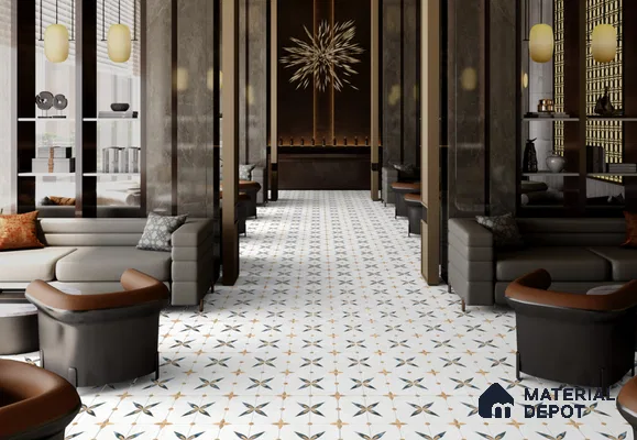Highlighter Floor & Wall Tile TL 11424 B Thasos White 03 4 ft x 2 ft Vitrified Glossy Finish Tile - 9 mm
