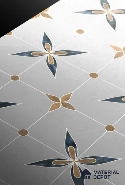 Highlighter Floor & Wall Tile TL 11424 B Thasos White 03 4 ft x 2 ft Vitrified Glossy Finish Tile - 9 mm