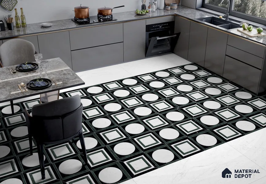 Marble Floor & Wall Tile TL 11421 Glacier White 4 ft x 2 ft Vitrified Glossy Finish Tile - 9 mm