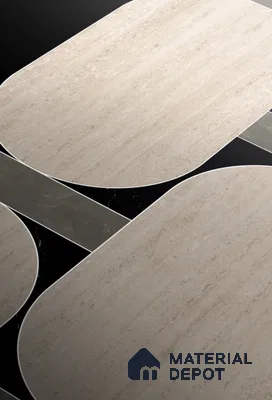 Highlighter Floor & Wall Tile TL 11425 B Travertine Natural 01 4 ft x 2 ft Vitrified Glossy Finish Tile - 9 mm