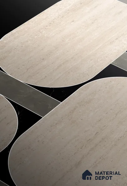 Highlighter Floor & Wall Tile TL 11425 B Travertine Natural 01 4 ft x 2 ft Vitrified Glossy Finish Tile - 9 mm
