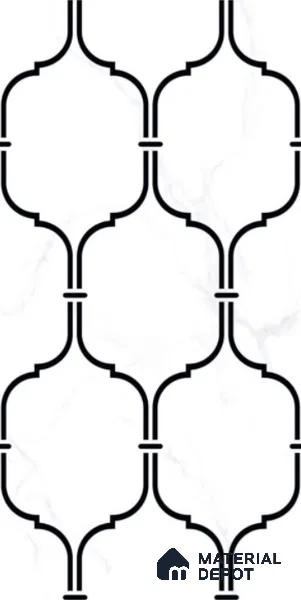 Highlighter Floor & Wall Tile TL 11426 E Wonder White 04 4 ft x 2 ft Vitrified Glossy Finish Tile - 9 mm
