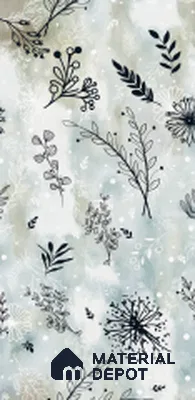 Floral Look Wall Tile TL 10923 Domain Green Decore 4 ft x 2 ft Glue Matte Finish Vitrified Tile - 9 mm | Suitable for Bathroom, Accent/Feature Wall, Dining Area