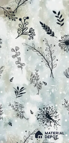 Floral Look Wall Tile TL 10923 Domain Green Decore 4 ft x 2 ft Glue Matte Finish Vitrified Tile - 9 mm | Suitable for Bathroom, Accent/Feature Wall, Dining Area