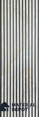 Grey Stone Louver PN 06110 10 ft x 9.6 inch Charcoal Panel - 10 mm | Suitable for Feature Wall, TV Unit & Living Room | Width is Subjected to 5% Variation