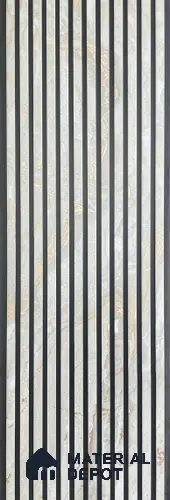 Grey Stone Louver PN 06110 10 ft x 9.6 inch Charcoal Panel - 10 mm | Suitable for Feature Wall, TV Unit & Living Room | Width is Subjected to 5% Variation