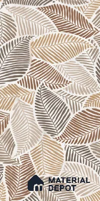Tropical Wall Tile TL 10939 Nestos Leaf Decore 4 ft x 2 ft Silk Matte Finish Vitrified Tile - 9 mm | Suitable for Bathroom, Accent/Feature Wall, Dining Area