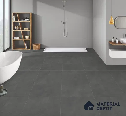 Stone Floor & Wall Tile TL 10846 C English Nero 4 ft x 2 ft Matte Finish Vitrified Tile - 9 mm | 3 Random Designs | Suitable for Living Room, Bedroom & Kitchen