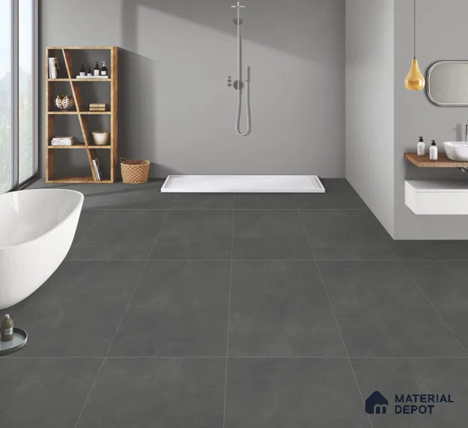 Stone Floor & Wall Tile TL 10846 C English Nero 4 ft x 2 ft Matte Finish Vitrified Tile - 9 mm | 3 Random Designs | Suitable for Living Room, Bedroom & Kitchen