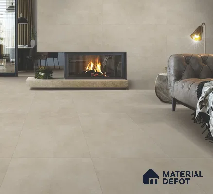 Stone Floor & Wall Tile TL 10846 English Brown 4 ft x 2 ft Matte Finish Vitrified Tile - 9 mm | 3 Random Designs | Suitable for Living Room, Bedroom & Kitchen