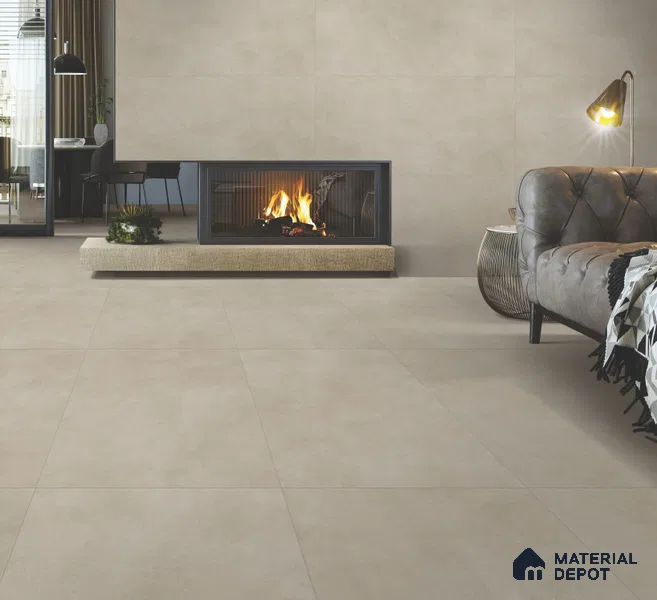 Stone Floor & Wall Tile TL 10846 English Brown 4 ft x 2 ft Matte Finish Vitrified Tile - 9 mm | 3 Random Designs | Suitable for Living Room, Bedroom & Kitchen