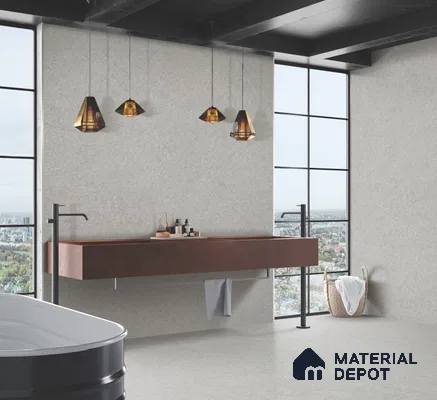 Endless Marble Floor & Wall Tile TL 10848 Husk Grey 4 ft x 2 ft Punch Carving Matte Finish Vitrified Tile - 9 mm | 4 Random Designs | Suitable for Living Room, Bedroom & Kitchen