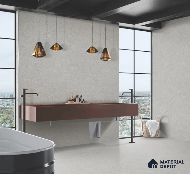 Endless Marble Floor & Wall Tile TL 10848 Husk Grey 4 ft x 2 ft Punch Carving Matte Finish Vitrified Tile - 9 mm | 4 Random Designs | Suitable for Living Room, Bedroom & Kitchen