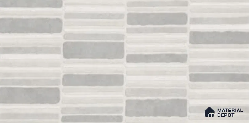 Patterned Wall Tile TL 11998 B Unique White Block Decor 4 ft x 2 ft Matte Finish Vitrified Tile - 9 mm