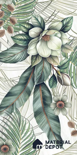 Tropical Wall Tile TL 12294 Lithics Decore 4 ft x 2 ft Pearl Carving Finish Vitrified Tile - 9 mm | 2 Random Designs | Suitable for Bathroom, Accent/Feature Wall, Foyer