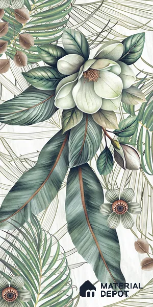 Tropical Wall Tile TL 12294 Lithics Decore 4 ft x 2 ft Pearl Carving Finish Vitrified Tile - 9 mm | 2 Random Designs | Suitable for Bathroom, Accent/Feature Wall, Foyer