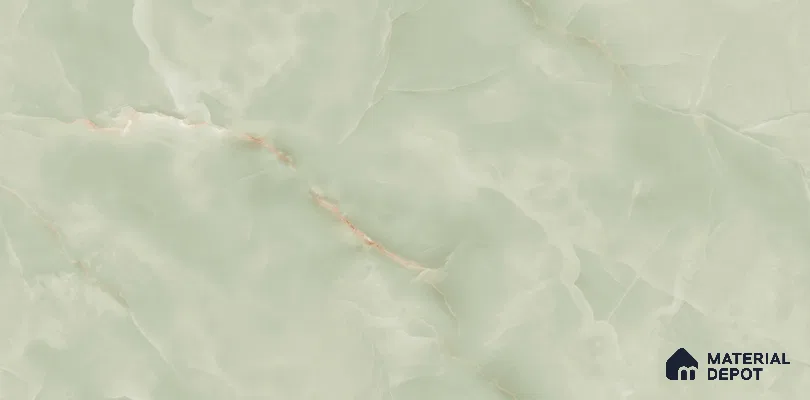Marble Floor & Wall Tile TL 11967 B Onyx Luxe Green 4 ft x 2 ft High Gloss Finish Vitrified Tile - 9 mm 