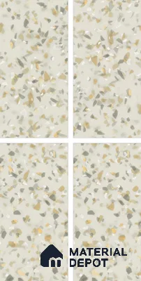 Terrazzo Floor & Wall Tile TL 10856 B Classico Green 4 ft x 2 ft Glossy Finish Vitrified Tile - 9 mm | 3 Random Designs | Suitable for Living Room, Bedroom & Kitchen
