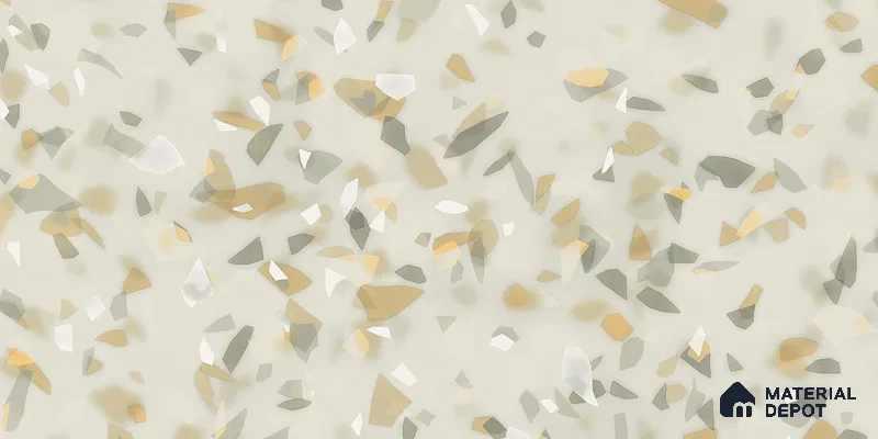 Terrazzo Floor & Wall Tile TL 10856 B Classico Green 4 ft x 2 ft Glossy Finish Vitrified Tile - 9 mm | 3 Random Designs | Suitable for Living Room, Bedroom & Kitchen