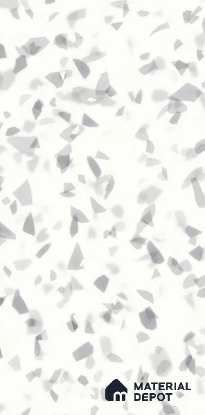 Terrazzo Floor & Wall Tile TL 10856 C Classico White 4 ft x 2 ft Glossy Finish Vitrified Tile - 9 mm | 3 Random Designs | Suitable for Living Room, Bedroom & Kitchen