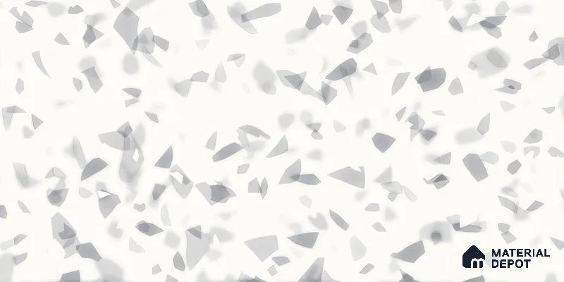 Terrazzo Floor & Wall Tile TL 10856 C Classico White 4 ft x 2 ft Glossy Finish Vitrified Tile - 9 mm | 3 Random Designs | Suitable for Living Room, Bedroom & Kitchen
