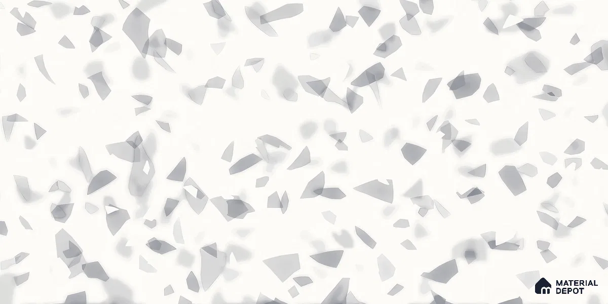 Terrazzo Floor & Wall Tile TL 10856 C Classico White 4 ft x 2 ft Glossy Finish Vitrified Tile - 9 mm | 3 Random Designs | Suitable for Living Room, Bedroom & Kitchen