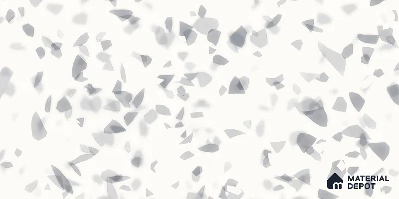 Terrazzo Floor & Wall Tile TL 10856 C Classico White 4 ft x 2 ft Glossy Finish Vitrified Tile - 9 mm | 3 Random Designs | Suitable for Living Room, Bedroom & Kitchen