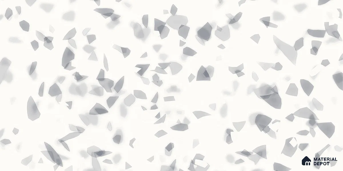 Terrazzo Floor & Wall Tile TL 10856 C Classico White 4 ft x 2 ft Glossy Finish Vitrified Tile - 9 mm | 3 Random Designs | Suitable for Living Room, Bedroom & Kitchen