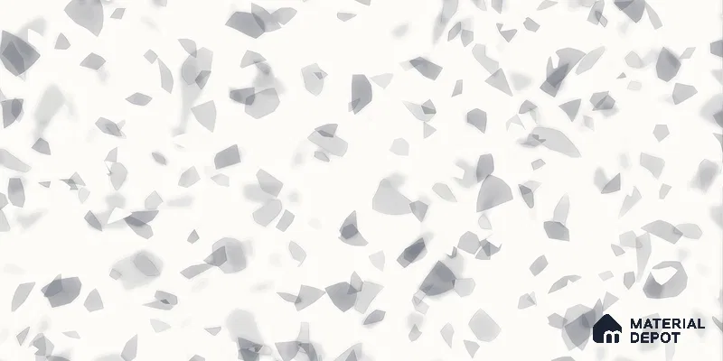 Terrazzo Floor & Wall Tile TL 10856 C Classico White 4 ft x 2 ft Glossy Finish Vitrified Tile - 9 mm | 3 Random Designs | Suitable for Living Room, Bedroom & Kitchen