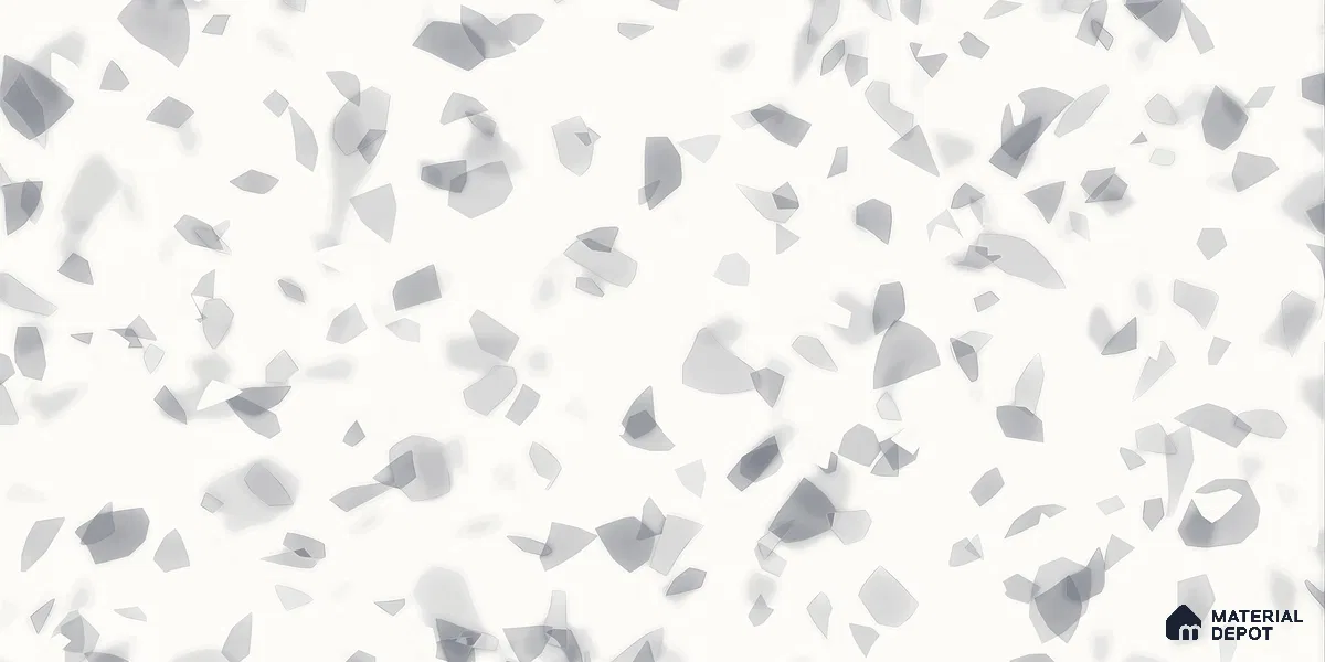 Terrazzo Floor & Wall Tile TL 10856 C Classico White 4 ft x 2 ft Glossy Finish Vitrified Tile - 9 mm | 3 Random Designs | Suitable for Living Room, Bedroom & Kitchen