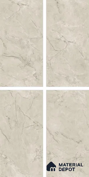 Endless Marble Floor & Wall Tile TL 10853 D Albino Bianco 4 ft x 2 ft Glossy Finish Vitrified Tile - 9 mm | 5 Random Designs | Suitable for Living Room, Bedroom & Kitchen