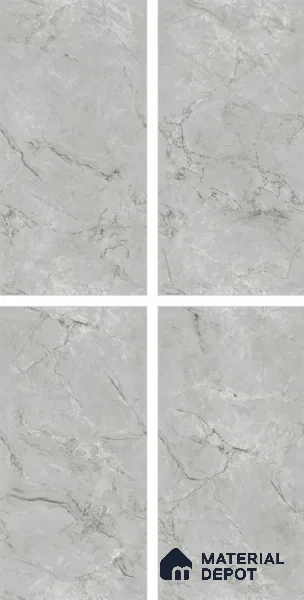 Endless Marble Floor & Wall Tile TL 10853 C Albino Grey 4 ft x 2 ft Carving Matte Finish Vitrified Tile - 9 mm | 5 Random Designs | Suitable for Living Room, Bedroom & Kitchen