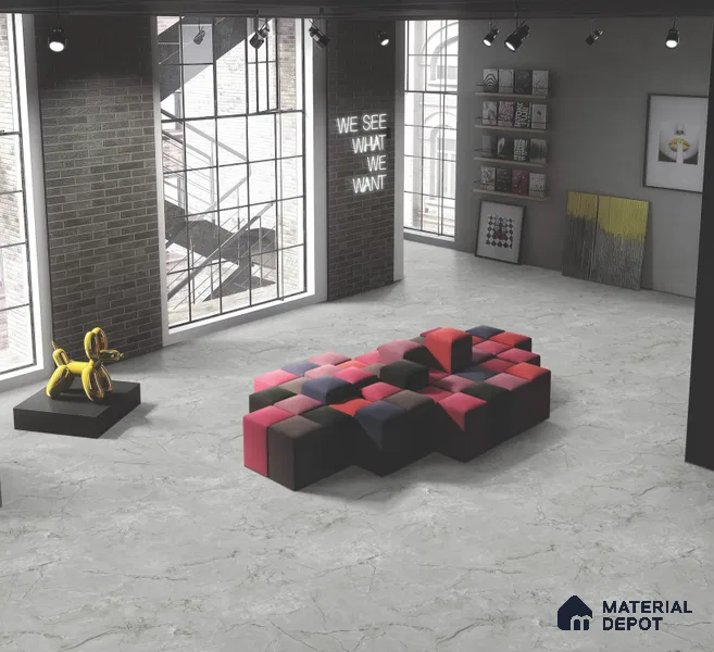 Endless Marble Floor & Wall Tile TL 10853 C Albino Grey 4 ft x 2 ft Carving Matte Finish Vitrified Tile - 9 mm | 5 Random Designs | Suitable for Living Room, Bedroom & Kitchen