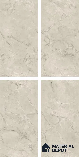 Endless Marble Floor & Wall Tile TL 10853 Albino Bianco 4 ft x 2 ft Carving Matte Finish Vitrified Tile - 9 mm | 5 Random Designs | Suitable for Living Room, Bedroom & Kitchen