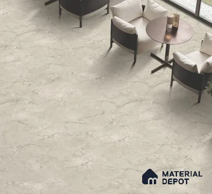 Endless Marble Floor & Wall Tile TL 10853 Albino Bianco 4 ft x 2 ft Carving Matte Finish Vitrified Tile - 9 mm | 5 Random Designs | Suitable for Living Room, Bedroom & Kitchen
