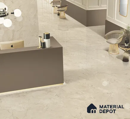 Endless Marble Floor & Wall Tile TL 10853 E Albino Caramel 4 ft x 2 ft Glossy Finish Vitrified Tile - 9 mm | 5 Random Designs | Suitable for Living Room, Bedroom & Kitchen (Sample)